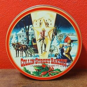 Collin Street Bakery Kitchen Deluxe 7" Fruitcake Tin Corsicana Texas
